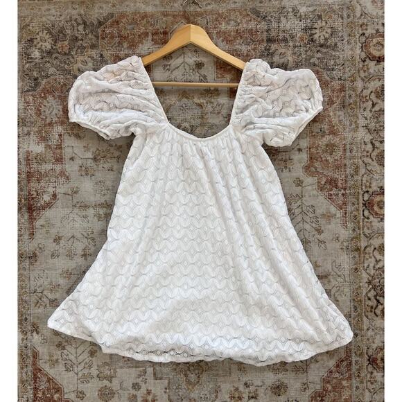 Show Me Your Mumu Flora Spacey Lacey White Mini Dress Womens Size S - Picture 8 of 8